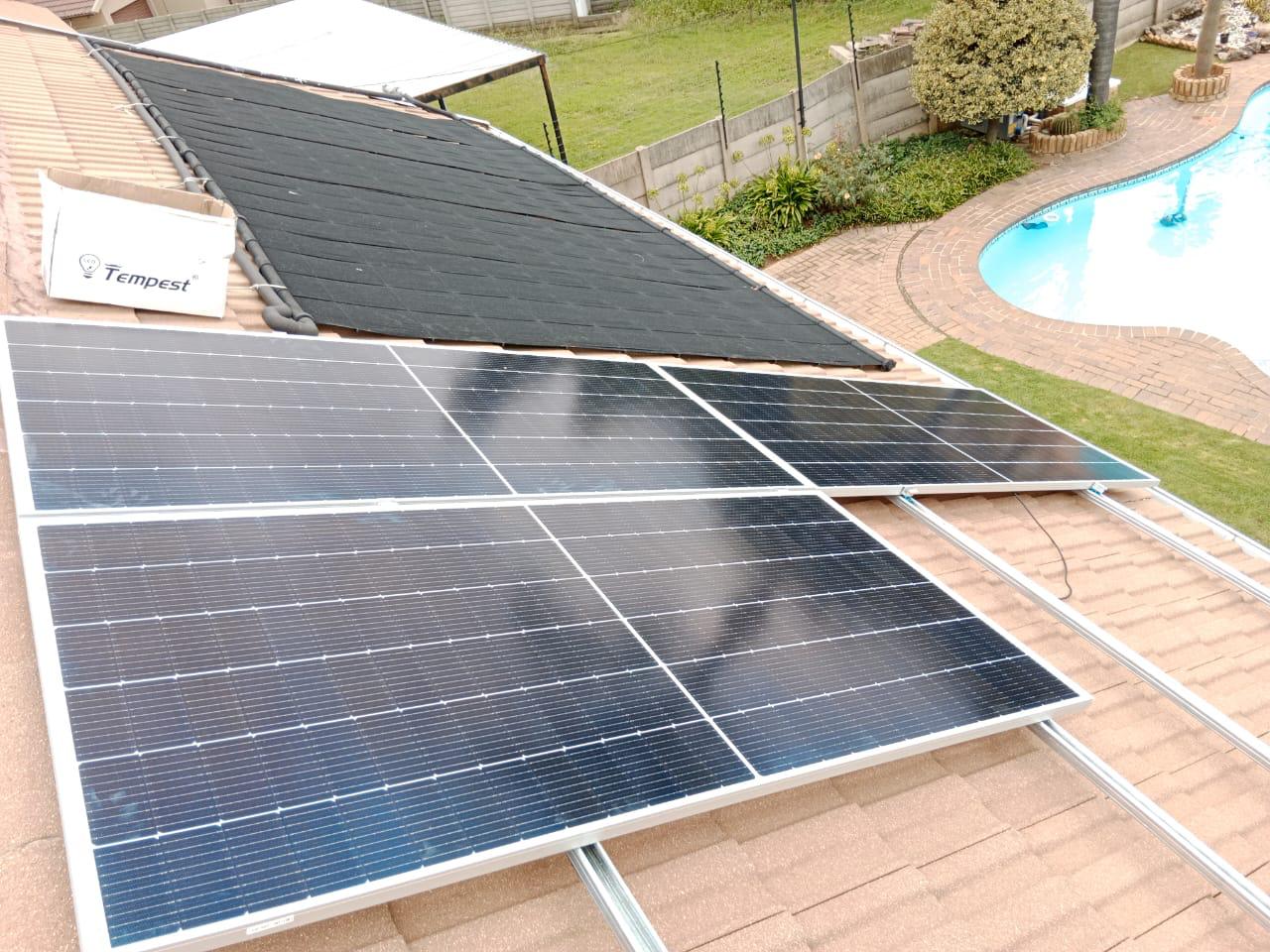 Rooftop solar panel array installed on a residential property.